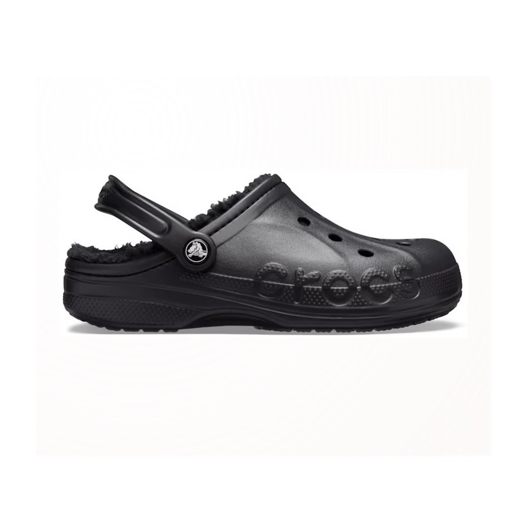 Crocs Baya Black Clogs Lined Slip-on Comfortable Size W 9/ M 7